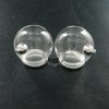 6pcs30mm round silver plated bulb vial glass bottle dome with 20mm open mouth DIY pendant charm supplies 1820271