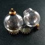 6pcs 20mm round bulb vial glass bottle with 12mm open mouth DIY pendant charm supplies 1810292
