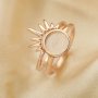 8MM Keepsake Breast Milk Resin Round Ring Settings,Stackable Solid 925 Sterling Silver Ring,Rose Gold Plated Art Deco Stacker Ring Band 1294420