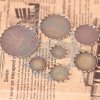 20pcs 14MM vintage round pendant setting,vintage bronze pendant base setting1411011-1