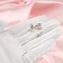 Multiple Size Solid 14K 18 K Rose Gold Prong Bezel Settings Tear Drop Pear Shape Gemstone Moissanite Diamond DIY Pendant Charm 1431034-1