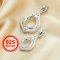 1Pcs Pear Prong Pendant Settings Rose Gold Plated Solid 925 Sterling Silver Charm Bezel Tray DIY Supplies for Gemstone 1431055