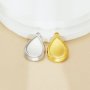 10x12MM Keepsake Breast Milk Resin Pear Bezel Pendant Settings,Minimalist Stainless Steel Pendant Charm,DIY Pendant Blank Supplies 1431539