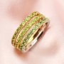 2MM Dainty August Birthstone Eternity Ring Nature Peridot Gemstone Wedding Engagement Full Band Stackable Ring Solid 14K Gold Ring 1294299