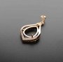 1Pcs Multiple Sizes Solid 925 Sterling Silver Pear Shape Cabochon Bezel Prong Settings DIY Gemstone Pendant Rose Gold Plated 1431038