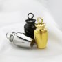 1Pcs 16x34MM blank stainless steel cremation bottle perfume holder ash wish vial pendant canister memorial gift name engraving 1190011