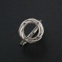 10MM Round Prong Ring Settings Solid 925 Sterling Silver DIY Adjustable Ring Bezel for Gemstone 1212068