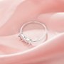 Two Stones 4x6MM Pear Prong Ring Settings,Infinity Solid 14K 18K Gold Ring,Moissanite Art Deco DIY Ring Supplies 1295037
