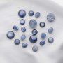 5Pcs Round Oval Nature Blue Kyanite Cabochon,Semi Precious Gemstone DIY Jewelry Supplies 4110189