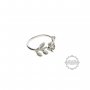 1Pcs 4MM Round Cz Stone Prong Setting Tree Branch Leaf 925 Sterling Silver Bezel Tray Adjustable Ring Settings 1212037