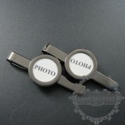 5pcs 14mm setting size gun black plated DIY photo frame base tie bar clip bezel tray DIY supplies 1504016