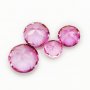 1Pcs Faceted Round Hot Pink Topaz Nature Point Back Gemstone November Birthstone DIY Loose Stone Supplies 4110181