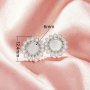 Keepsake Breast Milk Resin 6MM Round Bezel Studs Earrings Settings,Sun Flower Solid Back Solid 14K 18K Gold Earring,DIY Earrings Supplies 1702248