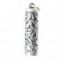 Tube Keepsake Ash Canister Cremation Urn Solid 925 Sterling Silver Wish Vial Pendant Prayer Box Antiqued Silver 9x40MM 1190046