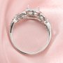 Halo Round Prong Ring Setttings Art Deco Memory Jewelry Solid 14K 18K Gold DIY Ring Blank Wedding Band for Gemstone 1212088-1