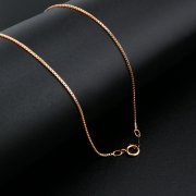 0.8MM 14K Rose Gold Filled Necklace Box Chain DIY Supplies Findings 1329003