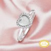 Keepsake Breast Milk Resin Heart Bezel Ring Settings,Solid Back Solid 14K 18K Gold Ring,Pave Moissanite Stone Art Deco Ring,DIY Ring Supplies 1294727