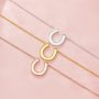 Keepsake Breast Milk Resin Horse Shoe U Bezel Pendant Necklace Settings,Solid 14K 18K Gold Necklace 16''+2'' Extension Chain 1431463