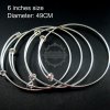 5pcs 49mm diameter brass silver plated simple adjustable wiring bracelet for beading 1900050