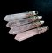 1pcs 60x10mm faceted pillar pink quartz crystal stick stone pendant charm DIY jewelry findings supplies with silver bail 1800092