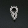 1Pcs 5-11MM Round Prong Pendant Settings Solid 925 Sterling Silver Filigree Gemstone Charm Bezel Tray DIY Supplies 1411254