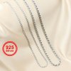2-3MM Thick Rope Necklace Chain Antiqued Solid 925 Sterling Silver Necklace DIY Jewelry Supplies 1320019