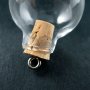 5pcs 24.5mm transparent ball glass bottle with 7mm open mouth cork bail perfume vial pendant wish charm DIY supplies 1810008