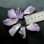 6pcs 30-40mm random shape and size natural raw rough amethyst pendant charm loose beads supplies 3030013