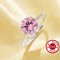 Minimalist Solitaire Round Ring With 8MM Round Pink Cubic Zirconia,Solid 925 Sterling Silver Ring,Simple Round Ring 6210343