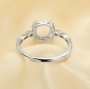 6MM Cushion Square Prong Ring Settings,Solid 925 Sterling Silver Rose Gold Plated Ring,Halo Pave CZ Stone Bezel Ring,DIY Ring Supplies 1294694