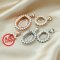 1Pcs Multiple Size Rose Gold Silver Oval Prong Bezel Settings For Cz Stone Solid 925 Sterling Silver DIY Pendant Charm Tray 1421095