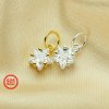 6MM CZ Stone Star Charm,Solid 925 Sterling Silver Gold Plated Pendant Charm,DIY Pendant Charm Supplies 1431192