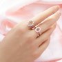 Solid 925 Silver Keepsake Color Birthstones Halo Oval Prongs Ring Settings,DIY Rings for Breast Milk Stone 1224198