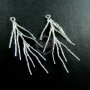 6pcs 20x38mm shiny silver coral branch DIY pendant charm jewelry findings supplies 1820162
