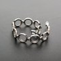 1Pcs Oval And Round Bezel Solid 925 Sterling Silver Bracelet Settings DIY Supplies 1900212