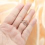 Round Prong Ring Settings,Split Shank Solid 925 Sterling Silver Rose Gold Plated Ring,Art Deco Ring,DIY Ring Supplies For Gemstone 1215071