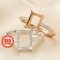 1Pcs Multiple Size Rectangle Rose Gold Silver...