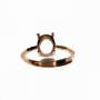 1Pcs Multiple Sizes Bamboo Branch Rose Gold Silver Oval Gems Cz Stone Prong Bezel Solid 925 Sterling Silver Adjustable Ring Settings 1224015