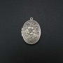 5Pcs 23x29mm brass antiqued silver,bronze,silver flower engraved vintage oval photo locket pendant charm supplies 1121052