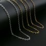 5Pcs 20Inches 2x3MM Rose Gold Plated Stainless Steel Necklace Chian DIY Supplies 1320014