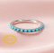 2MM Dainty December Birthstone Eternity Ring Turquoise Wedding Engagement Full Band Stackable Ring Solid 14K Gold Ring 1294291