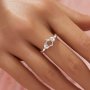 Hexagon Prong Ring Settings,Tree Branch Leaf Solid 14K 18K Gold Moissanite Ring,Elegant Art Deco Ring,DIY Ring Supplies 1294979