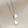 10MM Keepsake Heart Bezel Settings Breast Milk Resin Solid Back 925 Sterling Silver Rose Gold Plated with 18Inches Necklace Chain 1320024