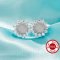 Keepsake Breast Milk Resin Halo Round Bezel Studs Earrings Blank Settings,Sun Flower Solid 925 Sterling Silver Studs Earring,DIY Earrings Supplies 1706209-1
