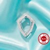 8x12MM Halo Pear Prong Pendant Settings,Solid 925 Sterling Silver Pendant Charm,Pave CZ Stone Pendant,DIY Pendant Supplies 1431481-1