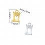 4x6MM Rectangle Prongs Bezel Pendant Settings,Yellow Gold Plated Stainless Steel Rectangle Pendant Charm,Minimalist Pendant,DIY Pendant Blank 1431458