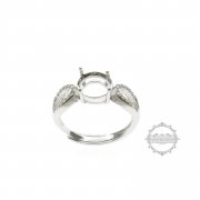 1Pcs 4-12MM Round Angel Wing Cz Stone Prong Setting 925 Sterling Silver Bezel Tray Adjustable Ring Settings 1214013