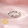Dainty Moissanite Diamond April Birthstone Stackable Ring Wedding Engagement Full Band Antiqued Marquise Eternity Ring Solid 14K Gold 1294258