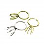 1Pcs 15MM long prong irregular stone adjutable brass ring settings DIY supplies 1294137