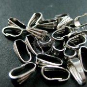 20pcs 4x9mm stainless steel pendant charm bail DIY supplies jewelry necklace findings 1535001